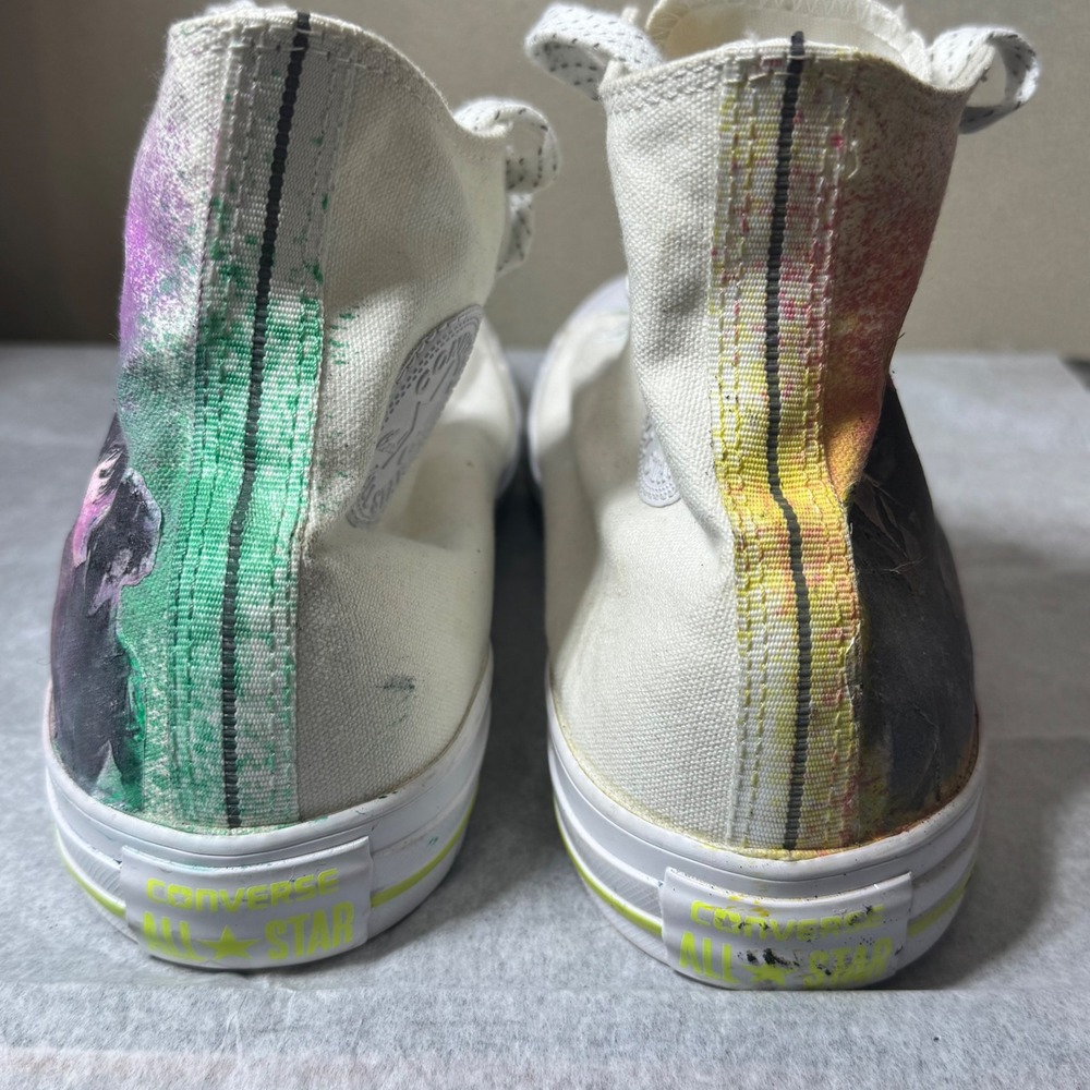 Converse Chuck Taylor All Star High Top Unisex 11 Mens 13 Womens White Graphic - Picture 2 of 6